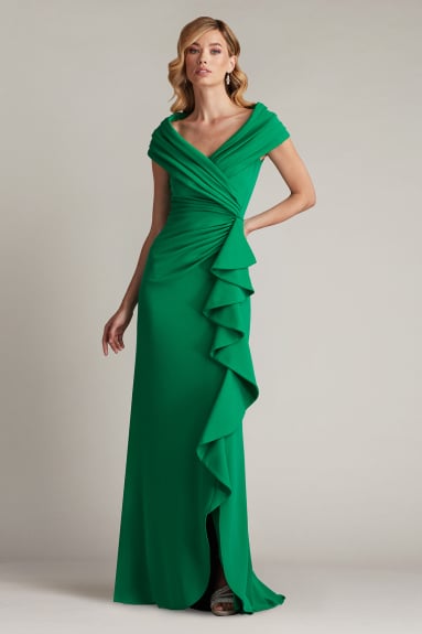 Sinai Floral Cascading Ruffle Gown | Tadashi Shoji Bridal