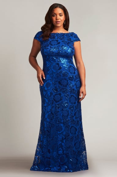 Hynds Sequin Embroidered Gown - PLUS SIZE