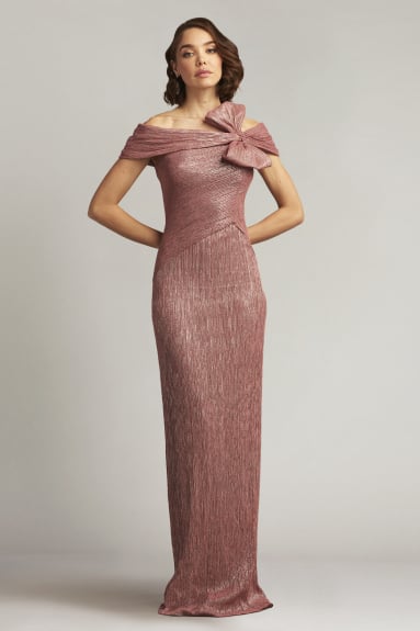 Nadine Draped Bow Gown