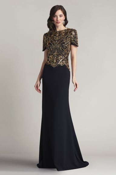Edry Embellished Crepe Gown