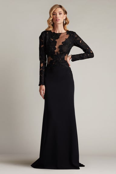 豪華で新しい Gown Sleeve Sheer Savoy | Shoji Tadashi ワンピース