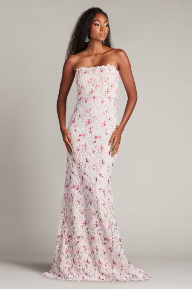 Nyssa Bishop Sleeve Gown FLAMI | Tadashi Shoji