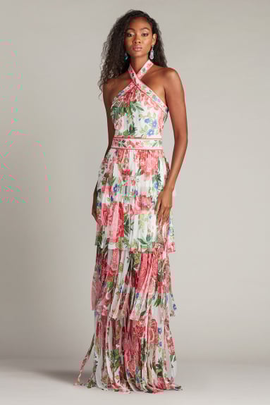 Lakota Embroidered Halter Gown | Tadashi Shoji