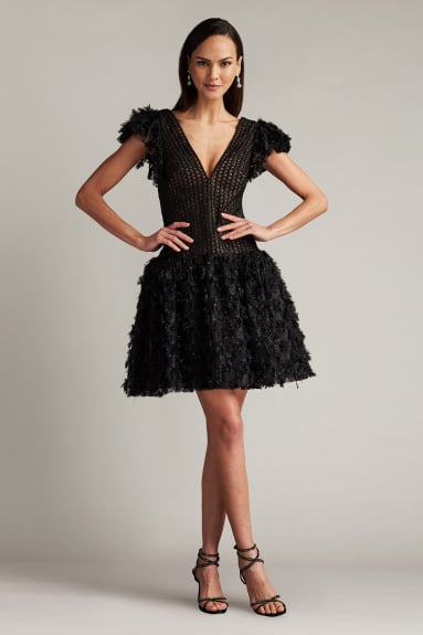 【Tadashi Shoji】Molloy Pleated Drape Cocktail Dress Tadashi Shoji Women's Molloy Pleated Drape Cocktail Dress