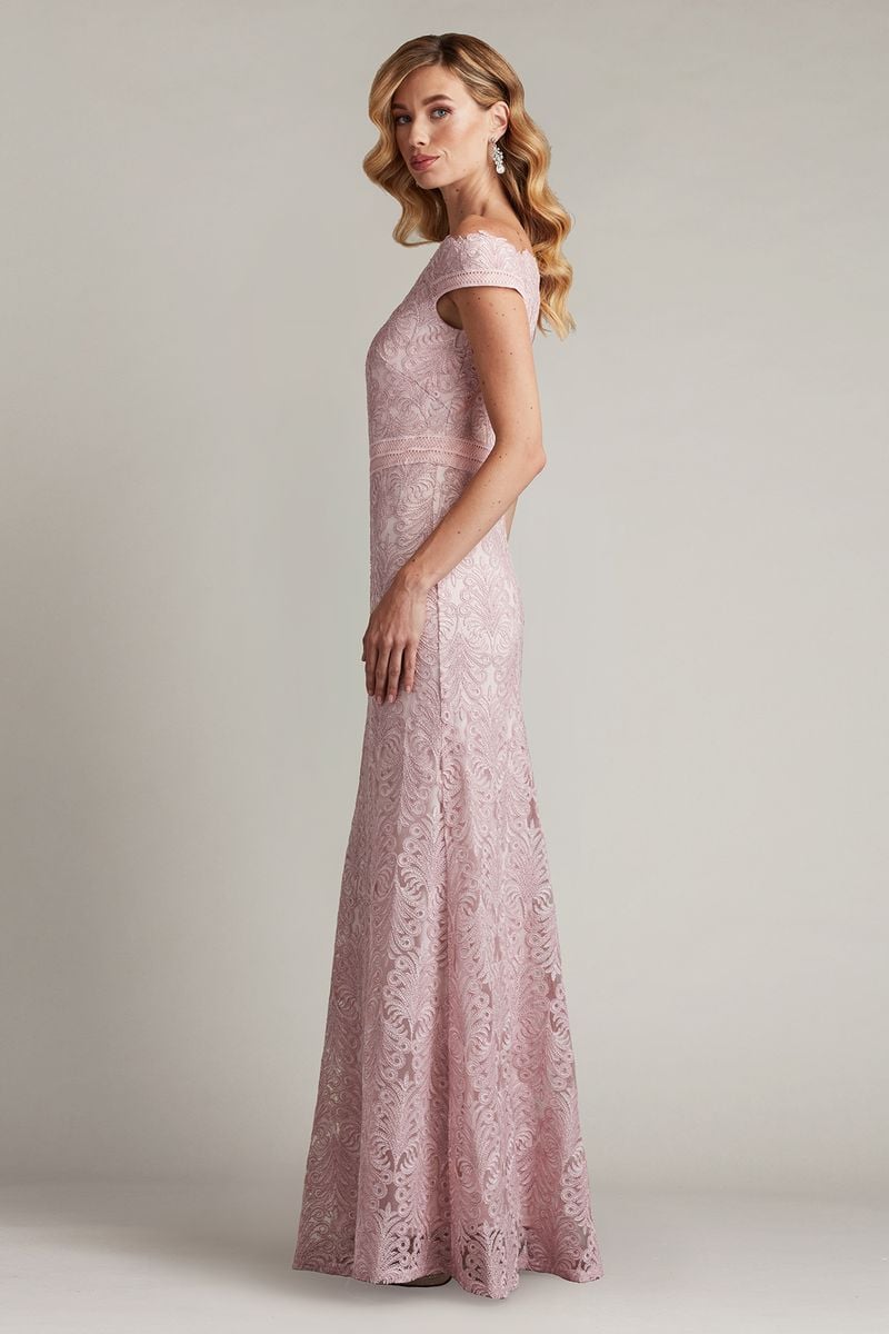 Dallise Embroidered Tulle Gown