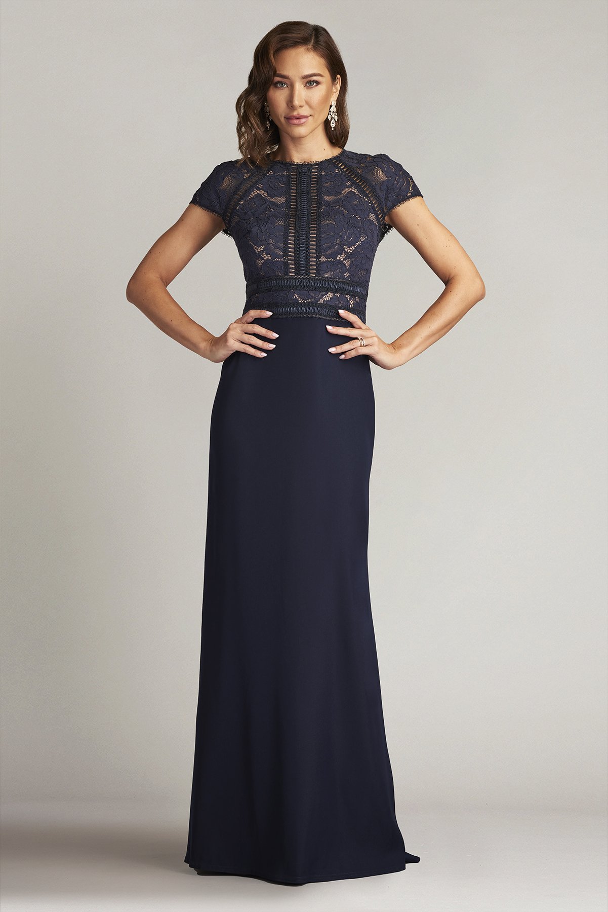 【Tadashi Shoji】Seraphine Pleated Portrait Collar Seraphine Pleated Portrait Collar Gown | Tadashi Shoji Bridal
