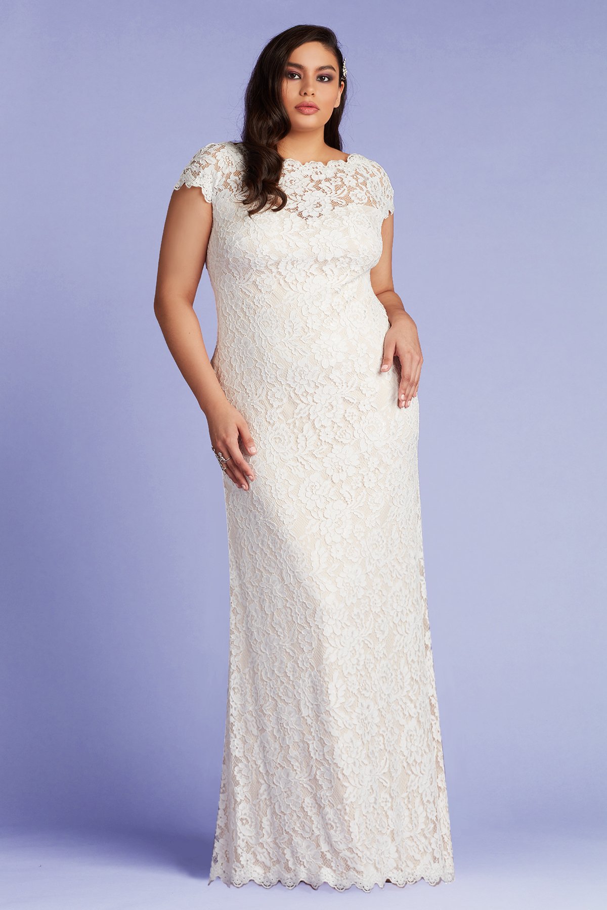 Tadashi shoji lace sales sweetheart neck gown