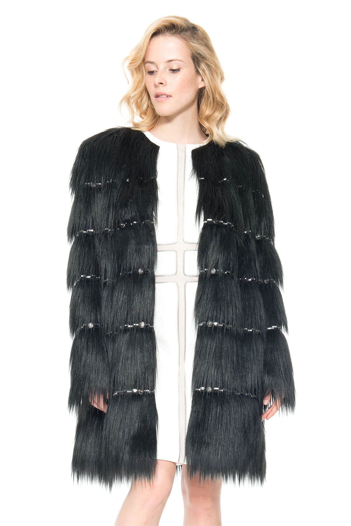 ameri ロングコート　UND ELEGANT FUR COAT Ameri アメリ UND ELEGANT FUR COAT ファーロングコート