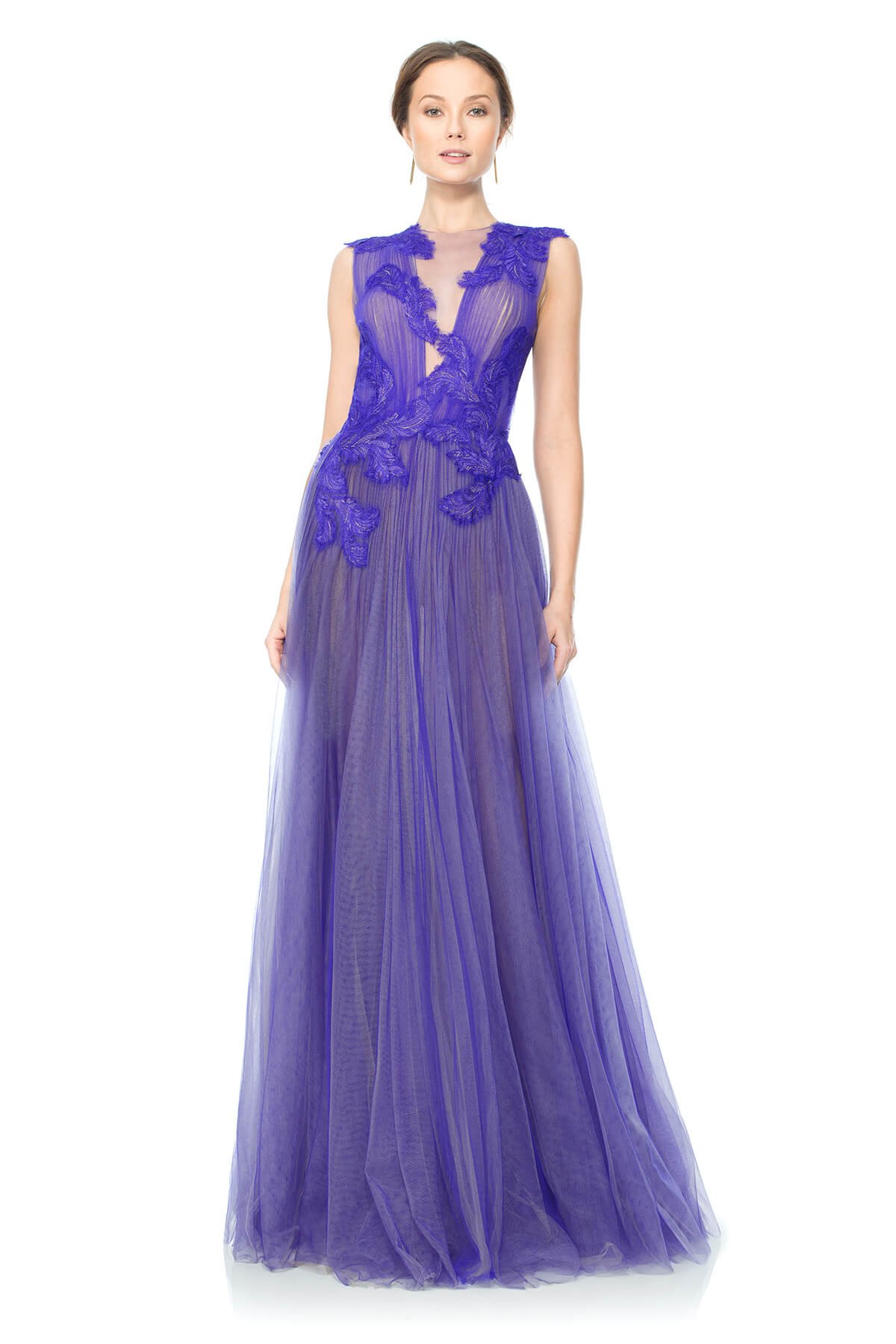 Tadashi shoji purple dress outlet