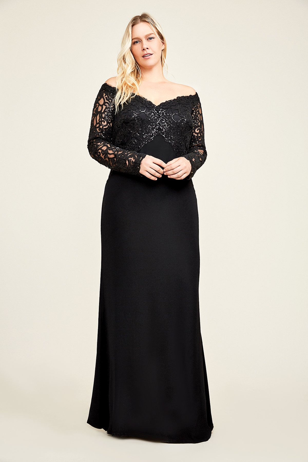 Tadashi shoji plus size gowns online
