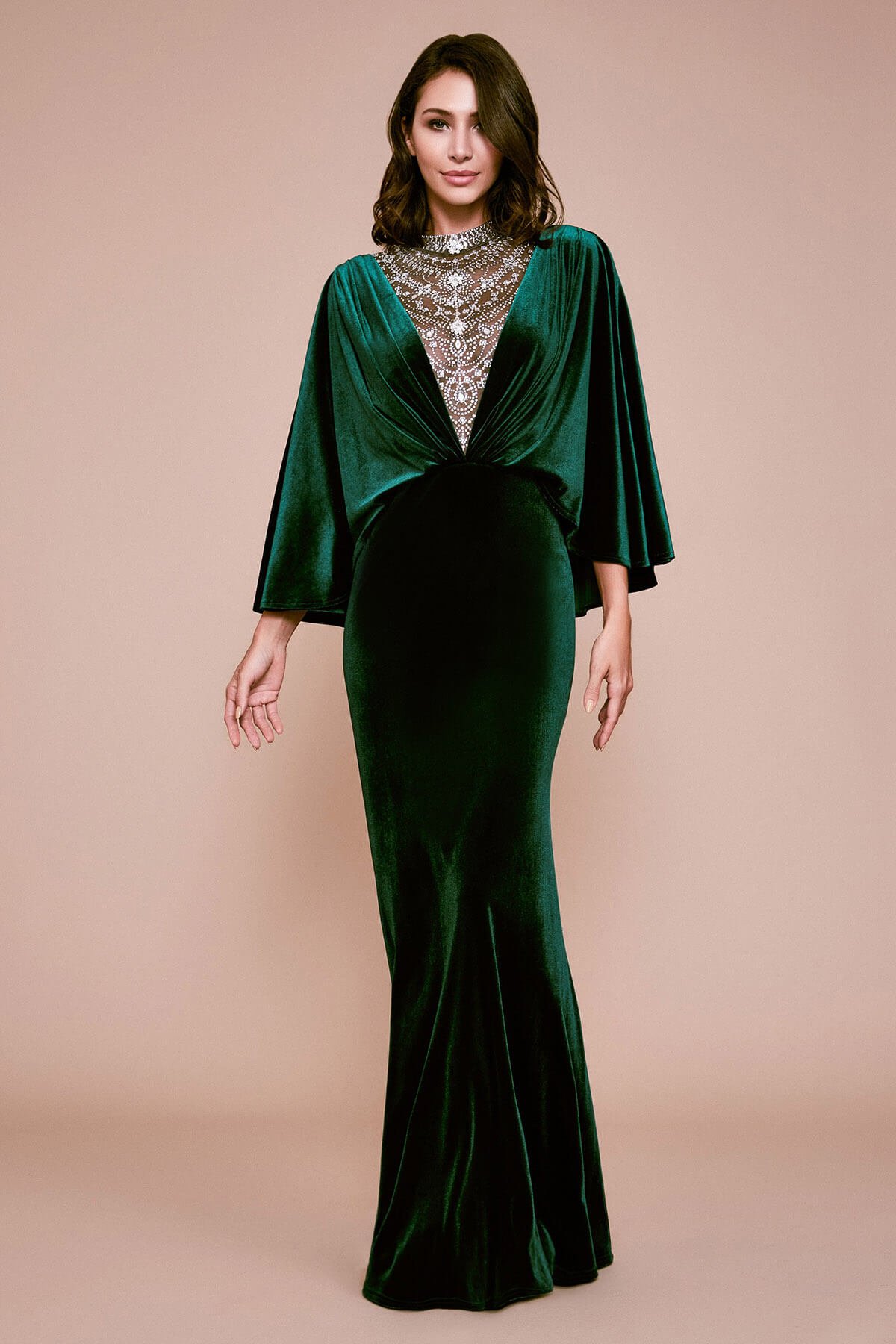 Panit Velvet Evening Gown | Tadashi Shoji