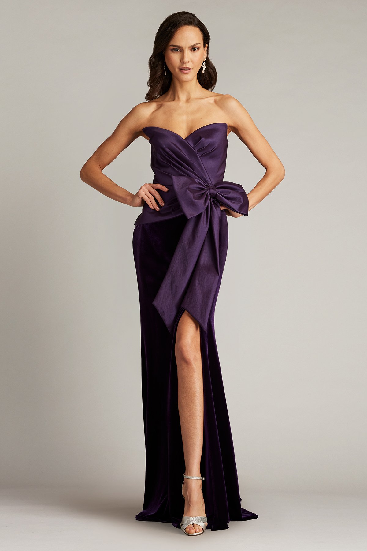 ドレスTADASHISHOJI Nimue Strapless Draped Bow Gown | Tadashi Shoji