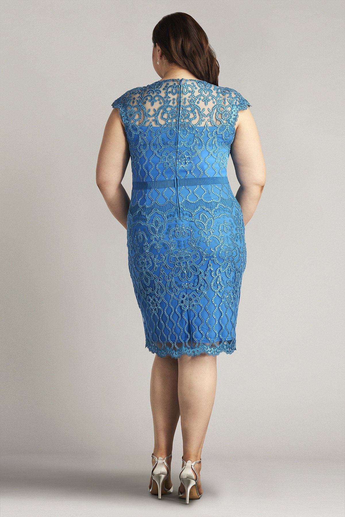 Miranda Sequin Embroidered Dress - PLUS SIZE | Tadashi Shoji