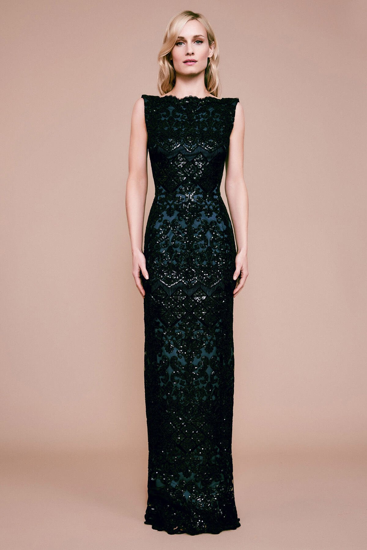 Bay Sequin Embroidered Gown Tadashi Shoji