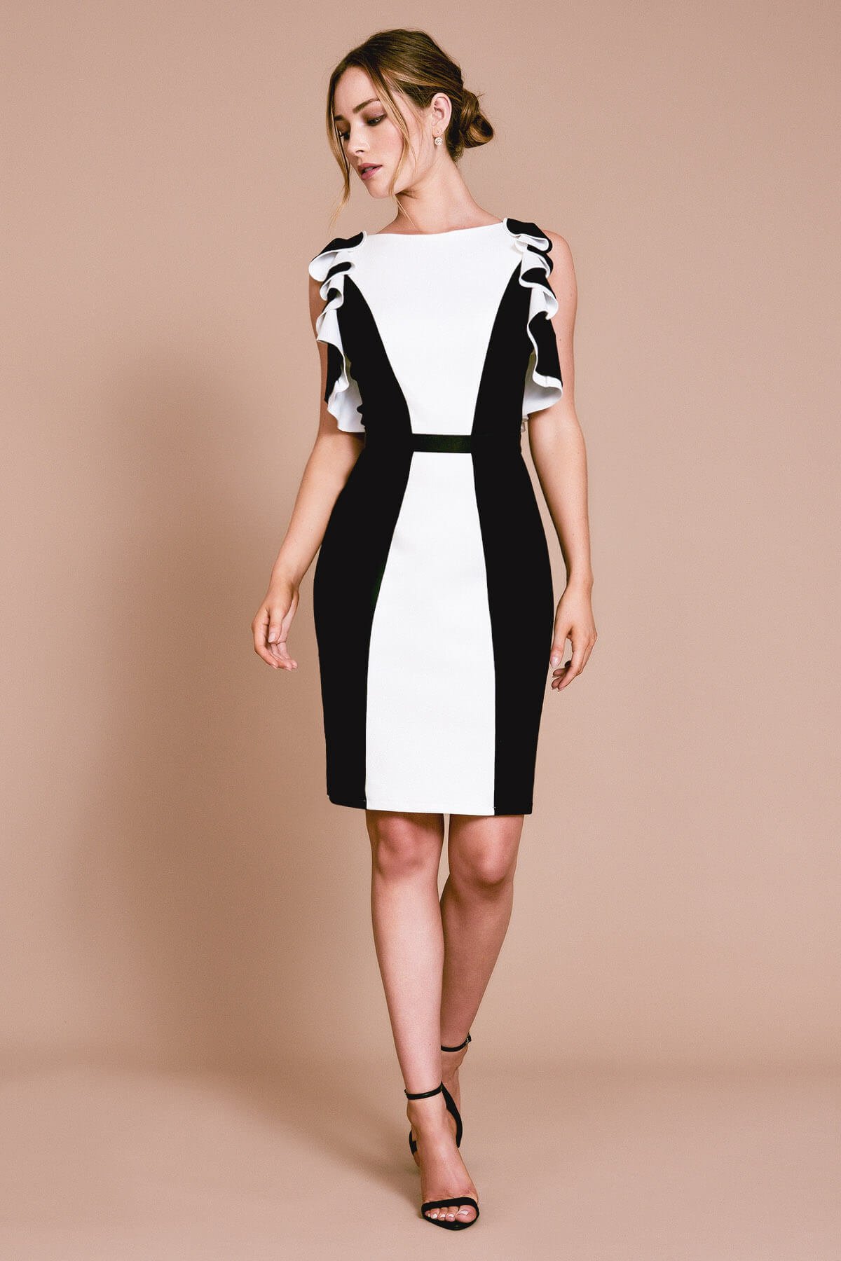 Beasley Colorblock Ruffle Dress
