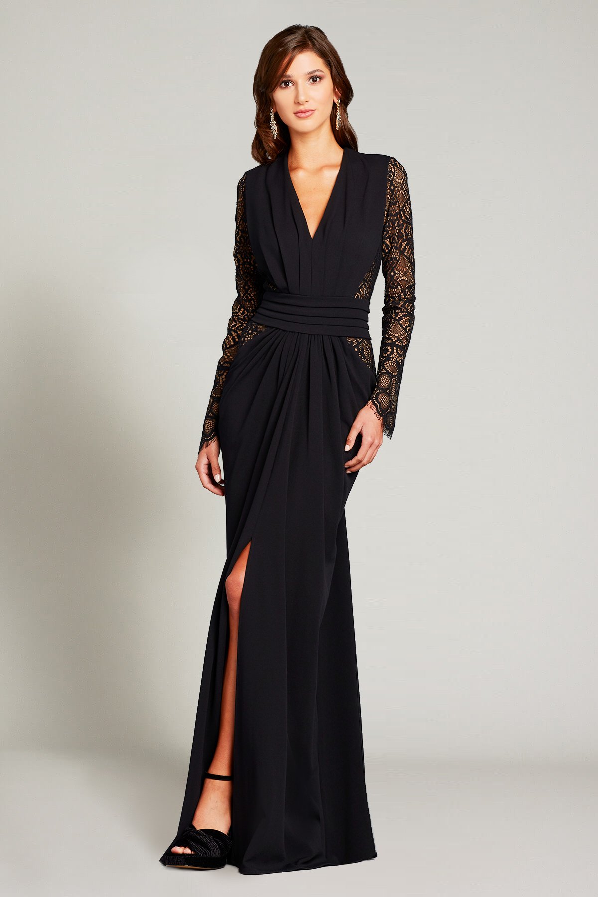 Asya Sunburst Draped Gown