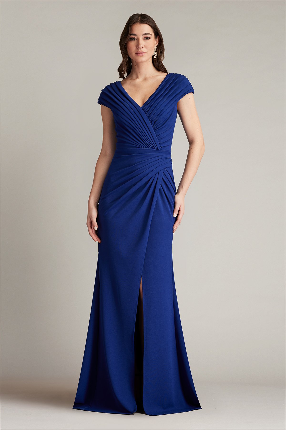 Cargill Pleated Draped Gown | Tadashi Shoji