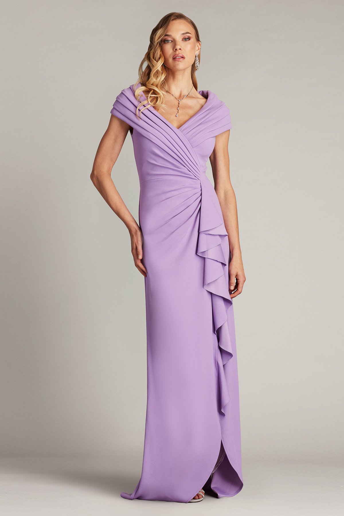 Talise Waterfall Flounce Gown | Tadashi Shoji
