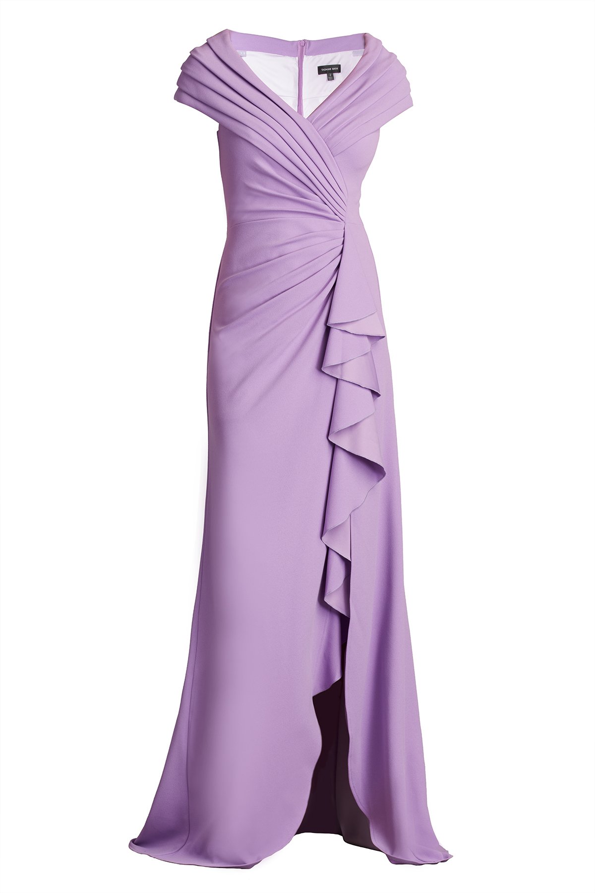 毎日が輝く【TADASHI SHOJI】Talise Waterfall Flounce Gown Markum Long-Sleeve Flounce Gown MYSTC | Tadashi Shoji