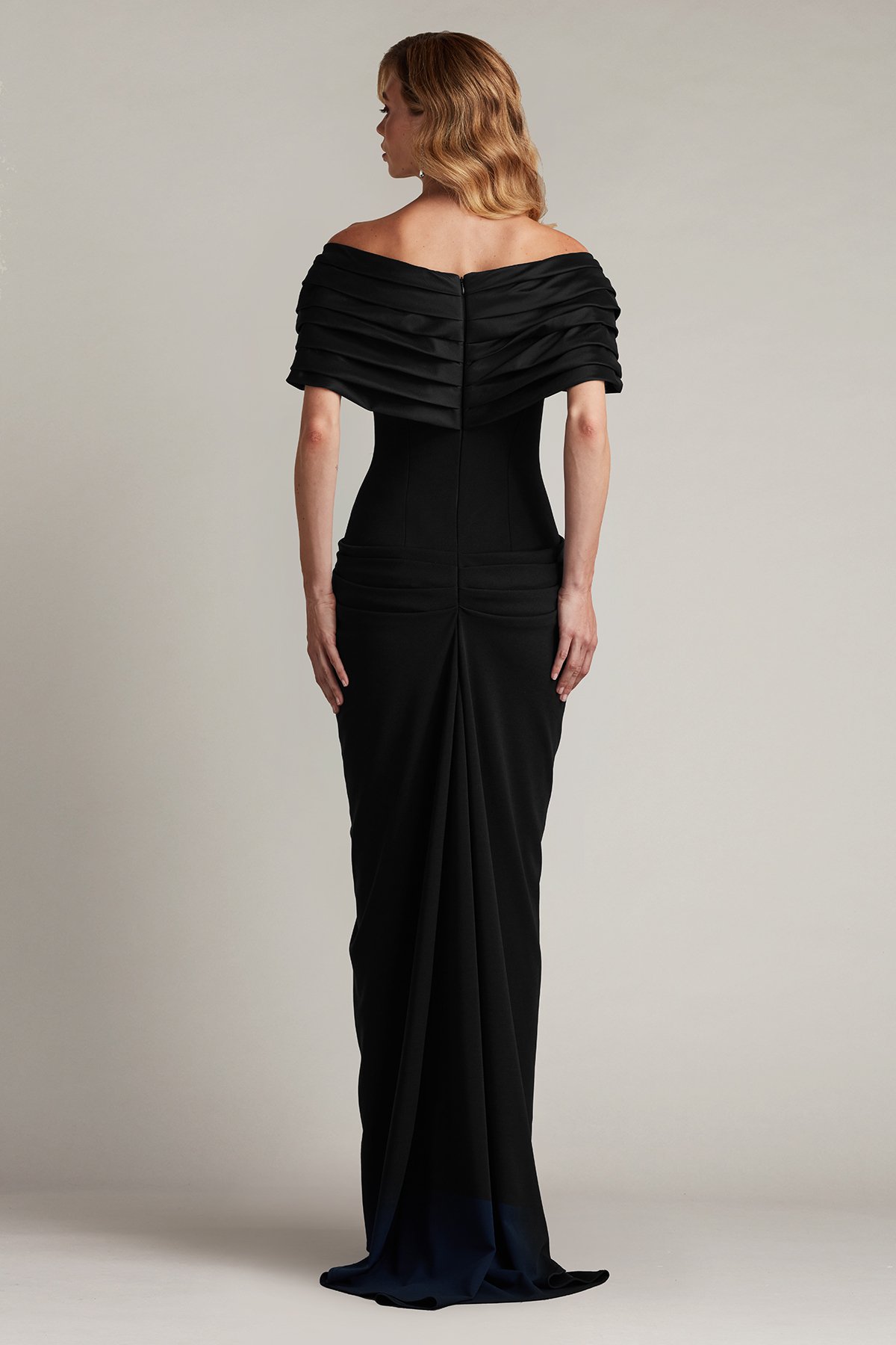 Seraphine Pleated Portrait Collar Gown | SHO