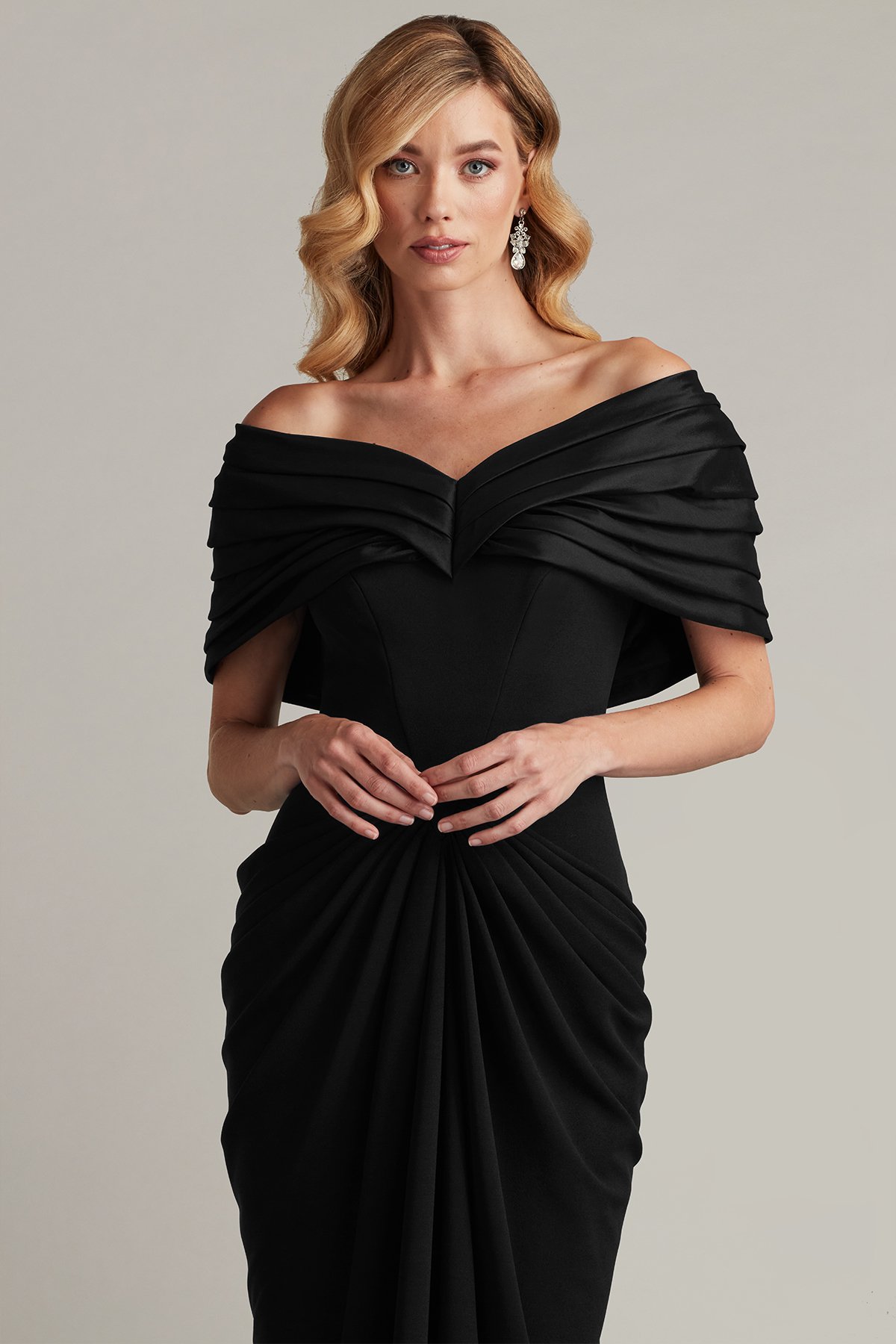 Seraphine Pleated Portrait Collar Gown | SHO