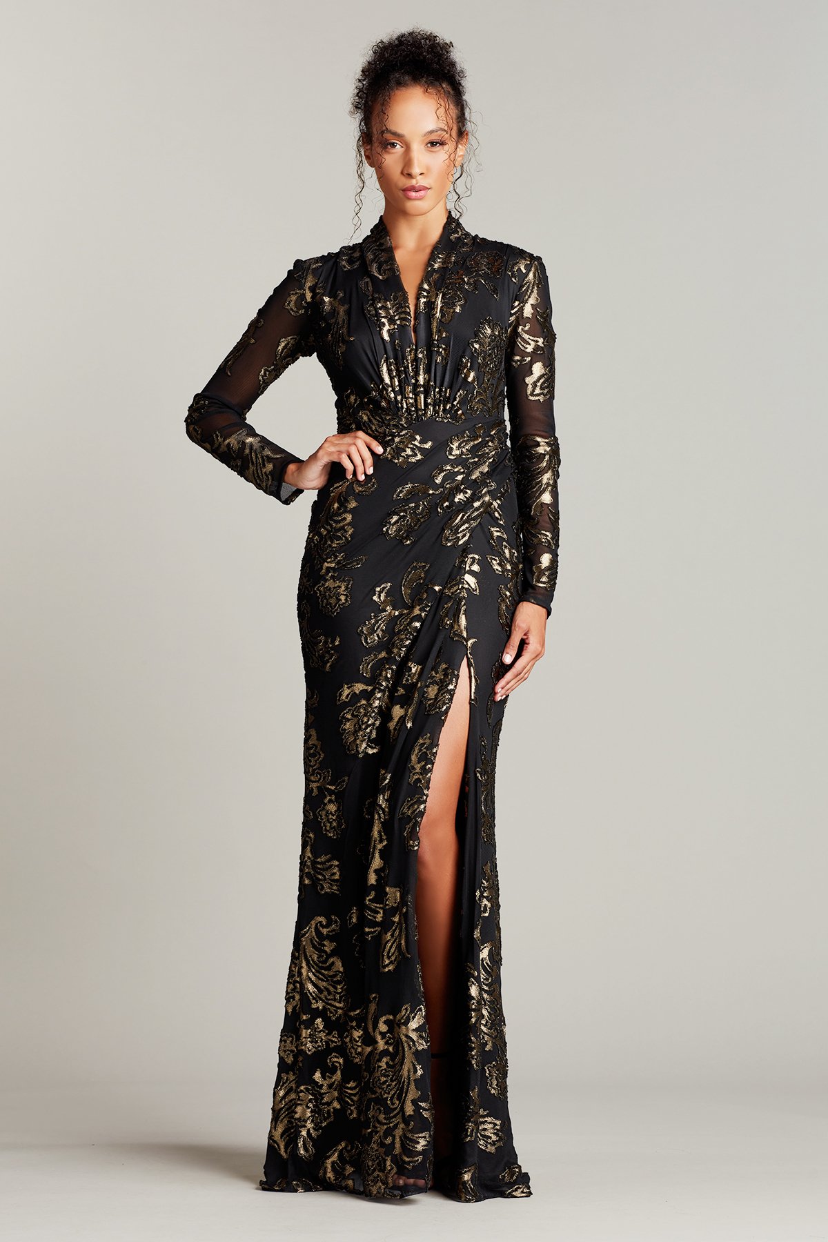 Burnt out top velvet dress