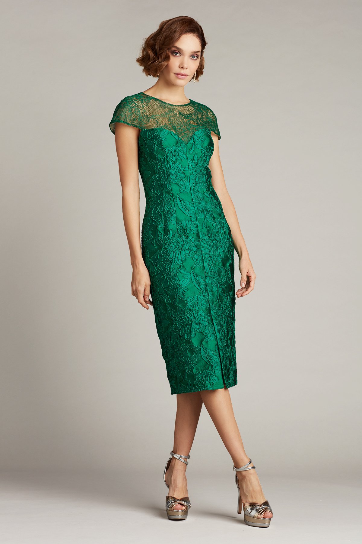 Ordell Floral Jacquard Dress Tadashi Shoji