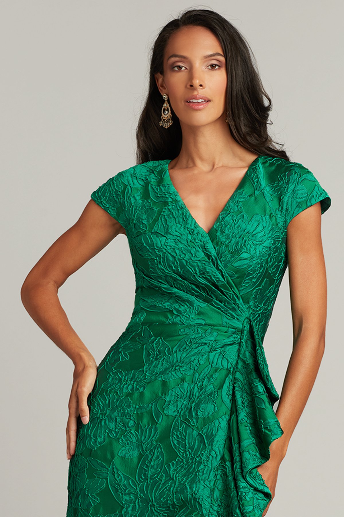 Tadashi shoji green sales gown