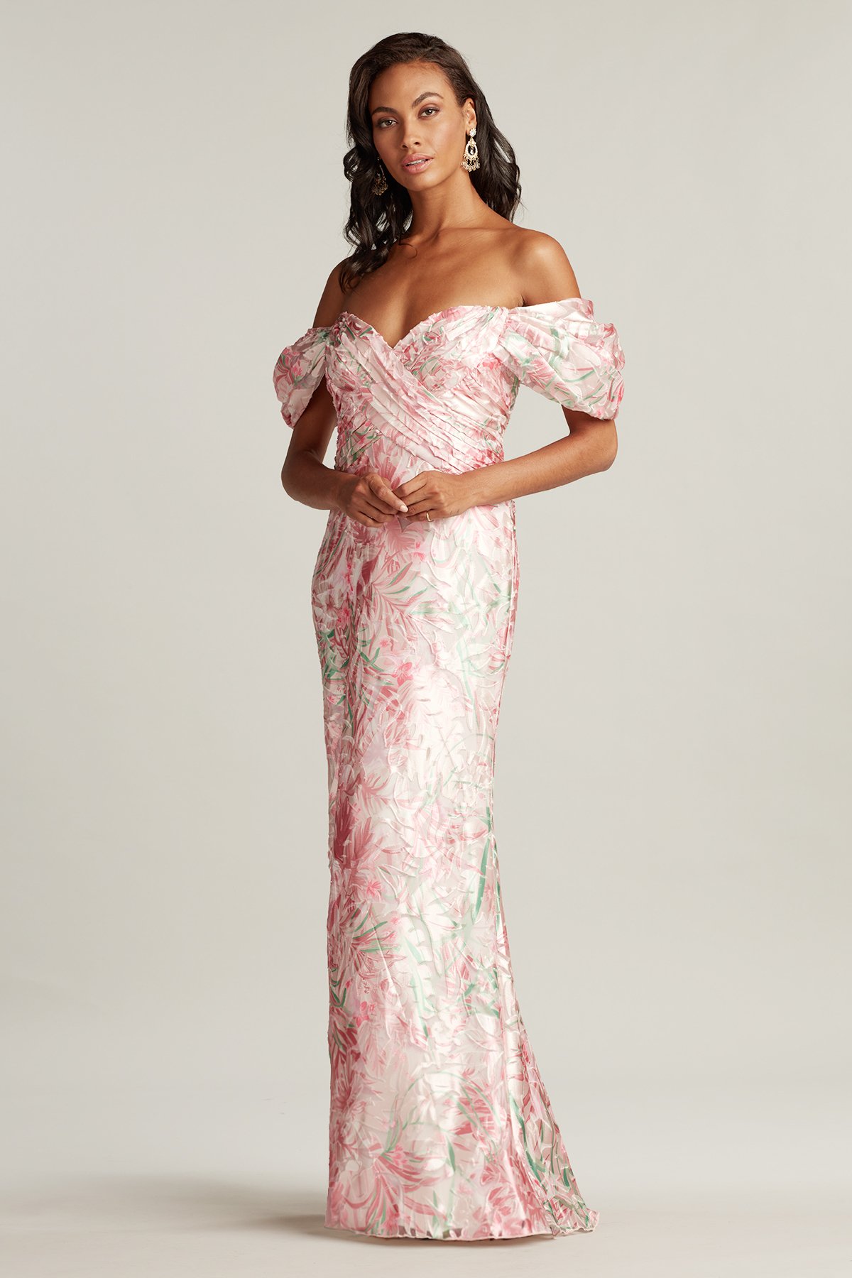 Sayara Puff Sleeve Gown Tadashi Shoji