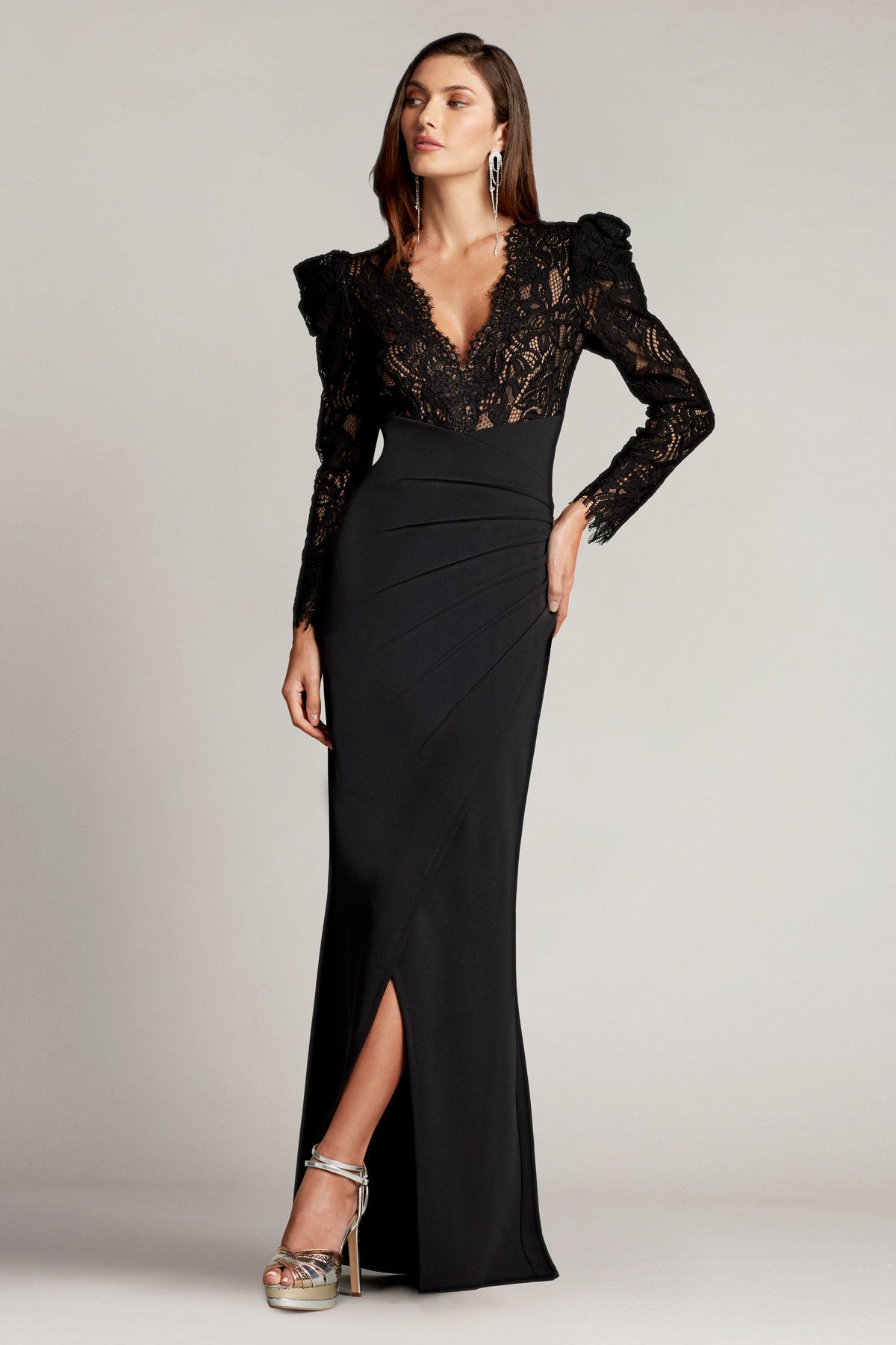 Dress - Black Luxury Lace Beaded Cape Sleeves Mermaid Evening Gown –  Varucci Style