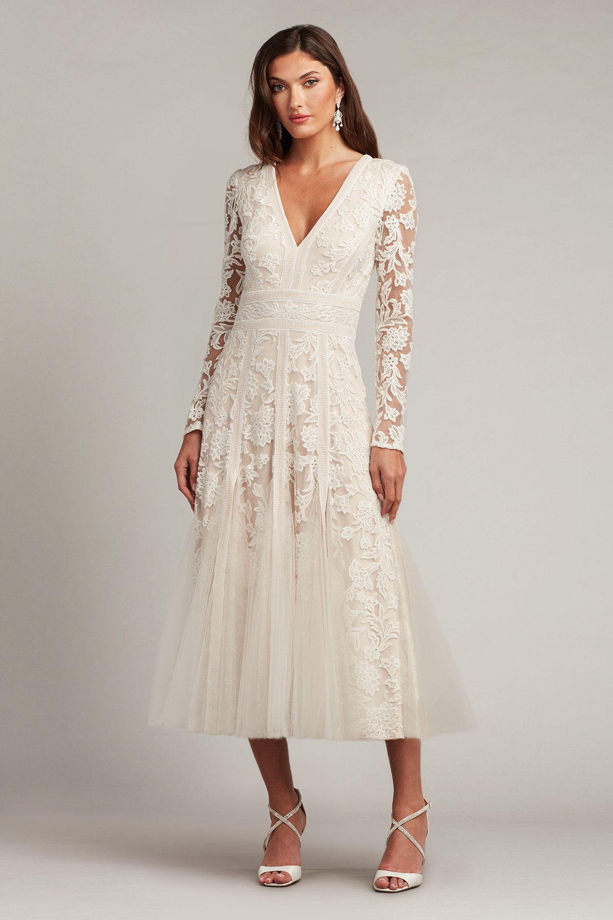 Tadashi shoji on sale lace midi dress