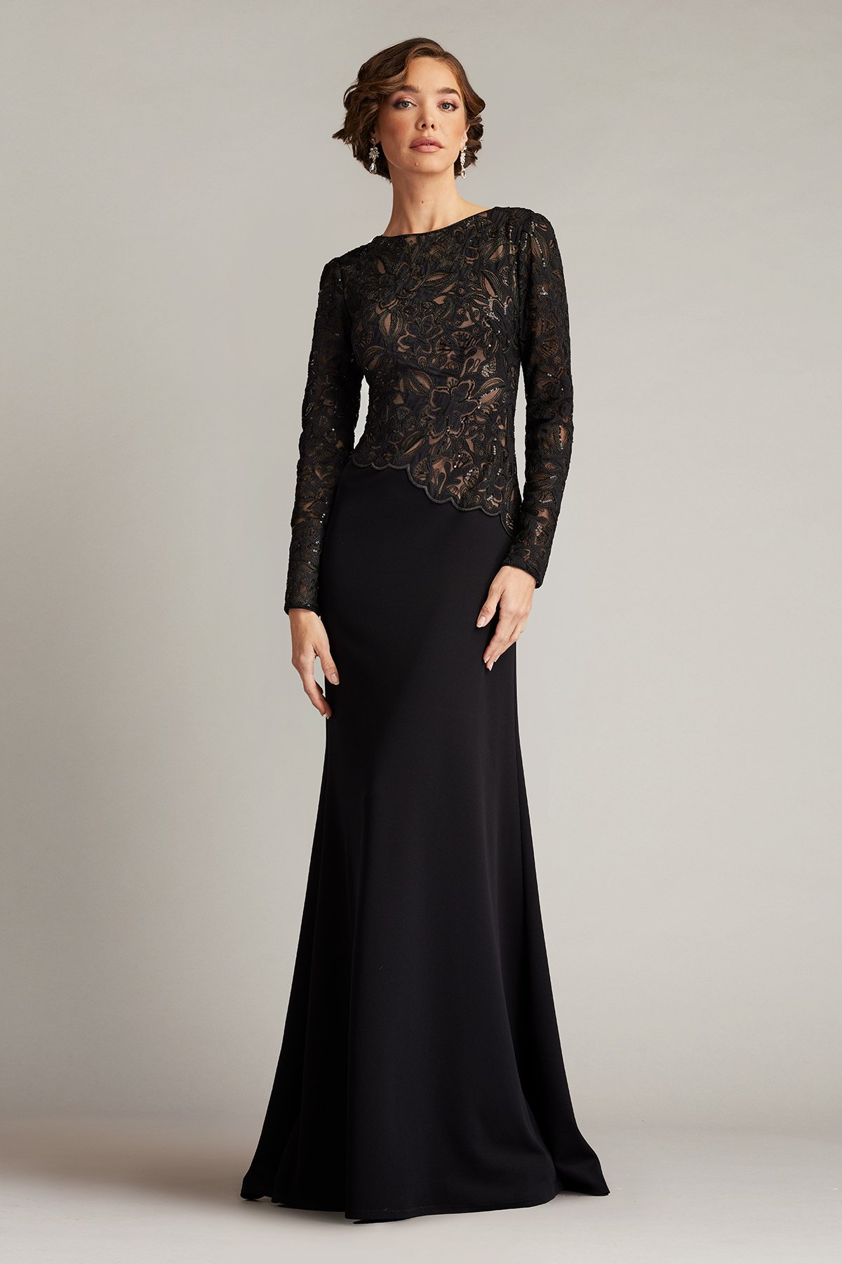 Shika Embroidered Crepe Gown | SHO