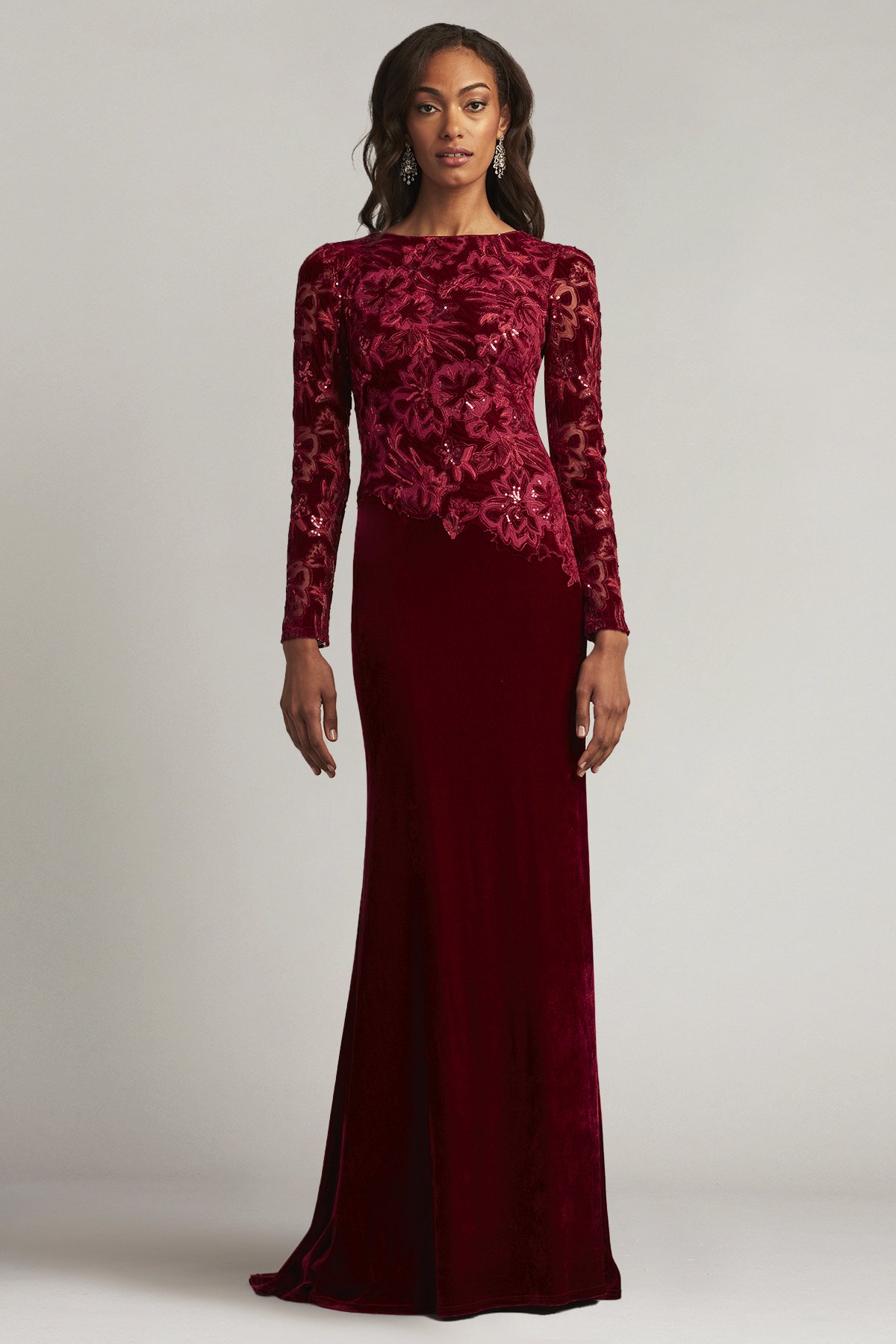 French Novelty: Johnathan Kayne 2063 Iridescent Velvet Gown