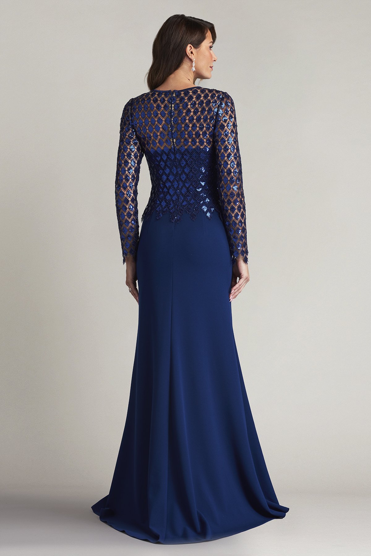 Caddel Sequin Illusion Gown | Tadashi Shoji