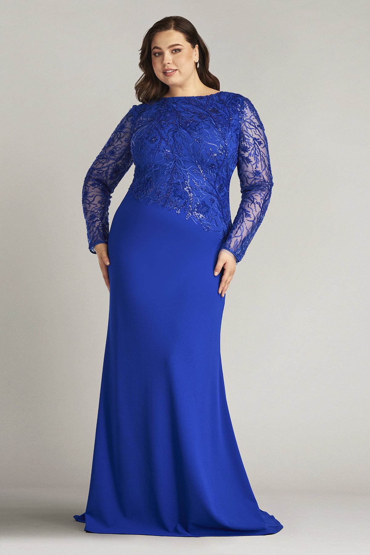 Ren Bead Embroidered Crepe Gown - PLUS SIZE | Tadashi Shoji