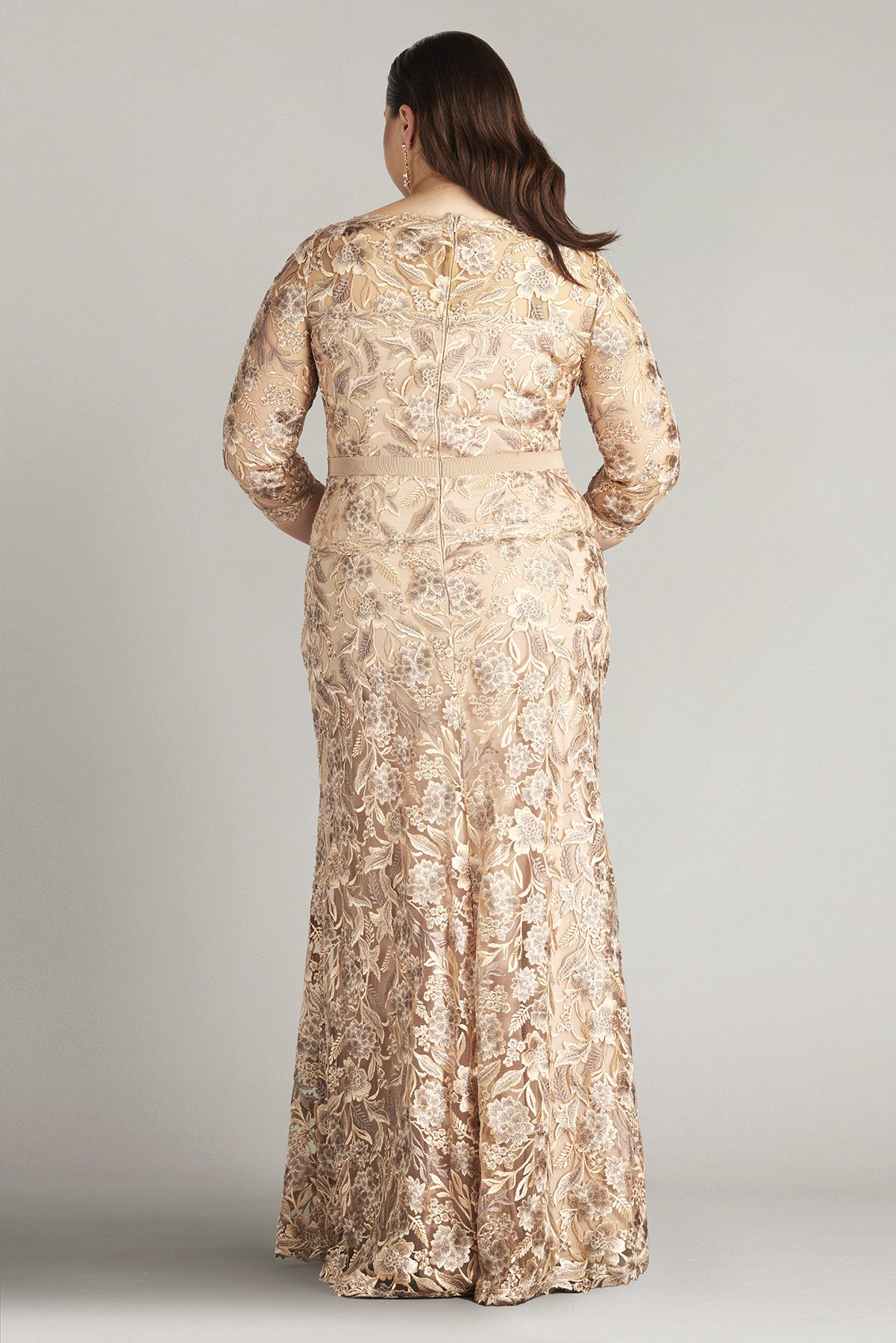 Marcel Embroidered Illusion Gown PLUS SIZE Tadashi Shoji