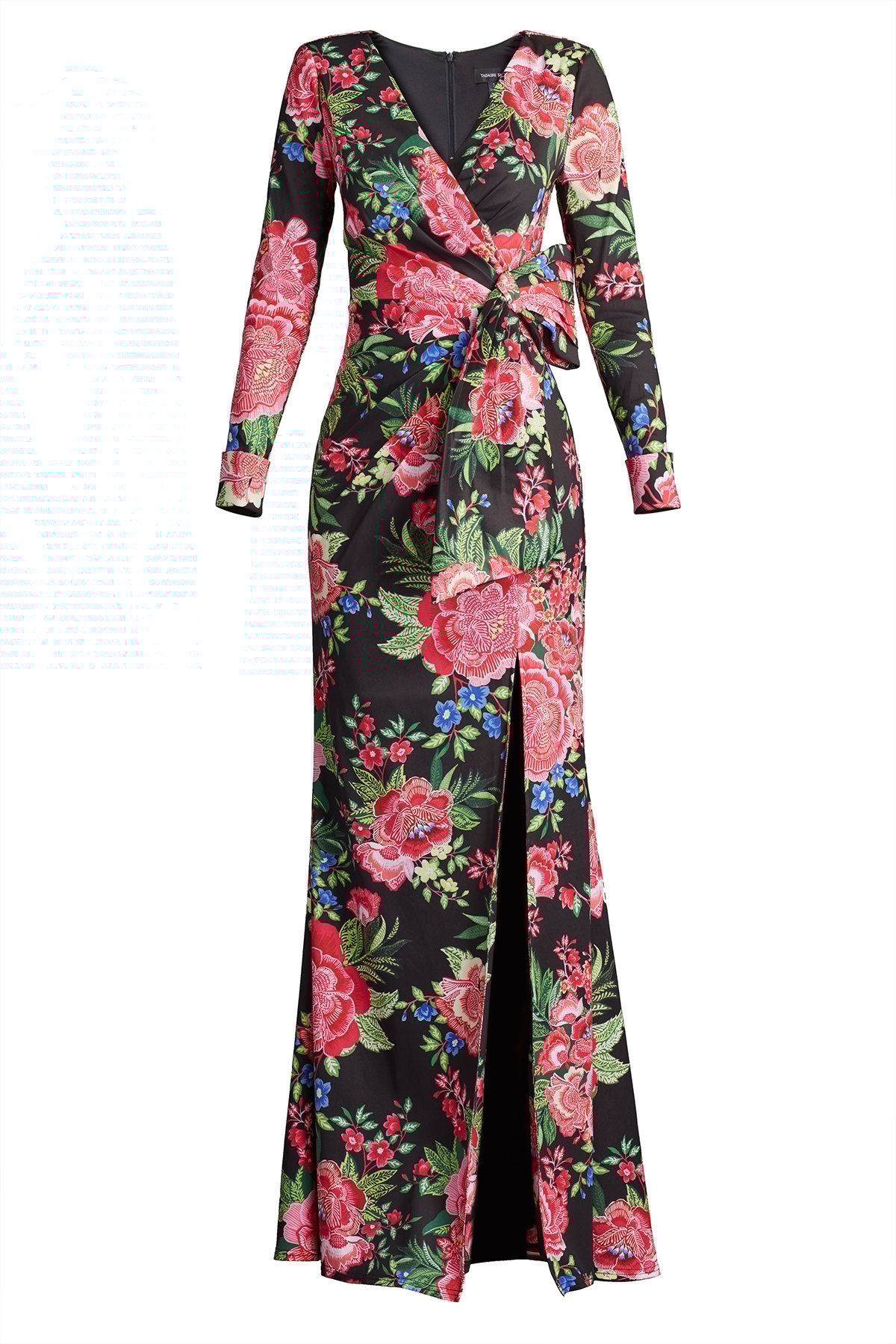 新作Tadashi shoji パーティードレス Talvo Floral Wrap Gown Talvo Floral Print Wrap Gown | Tadashi Shoji
