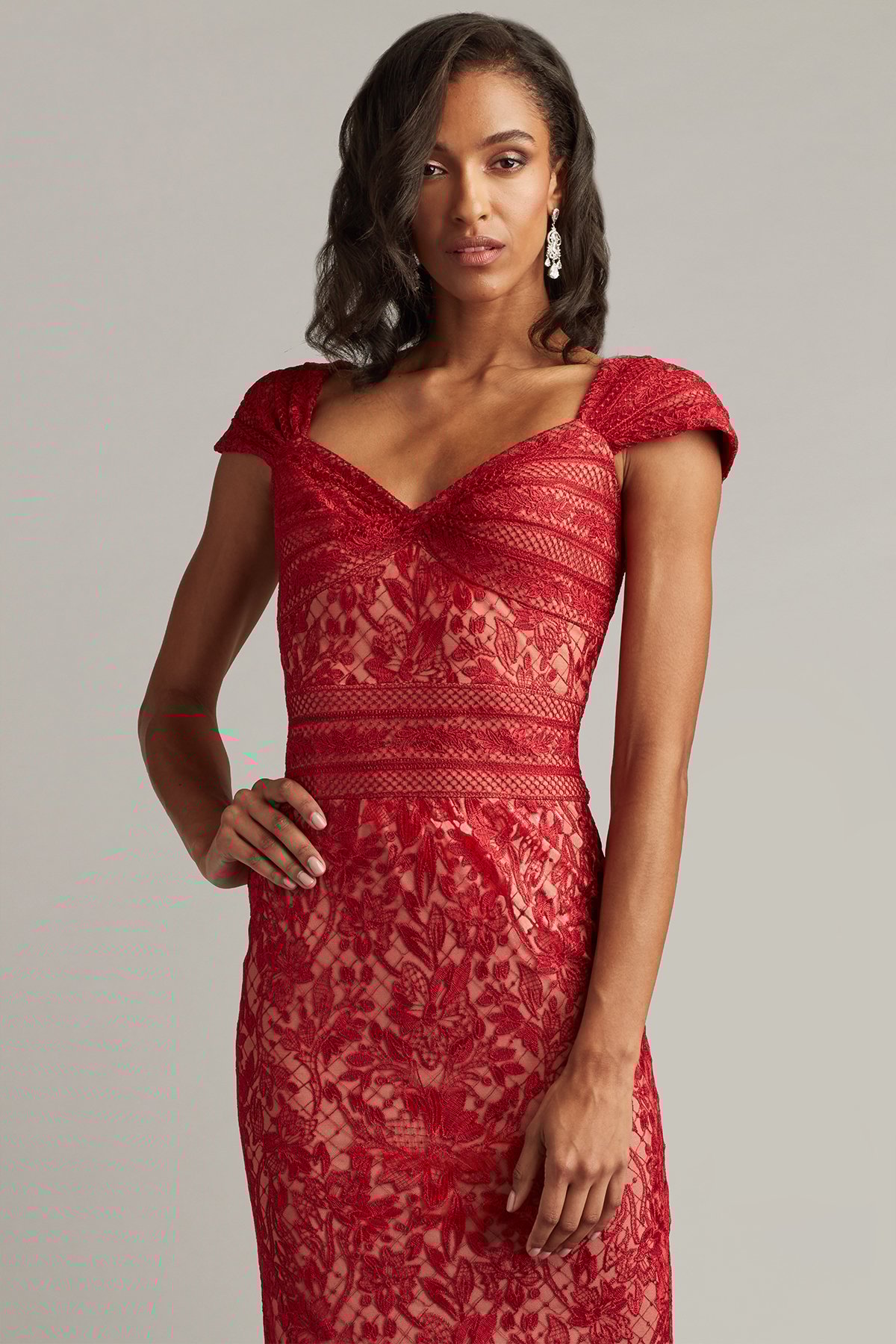 ワンピース the red thread S cutting lace dress THEREDTHREAD】S cutting lace dress