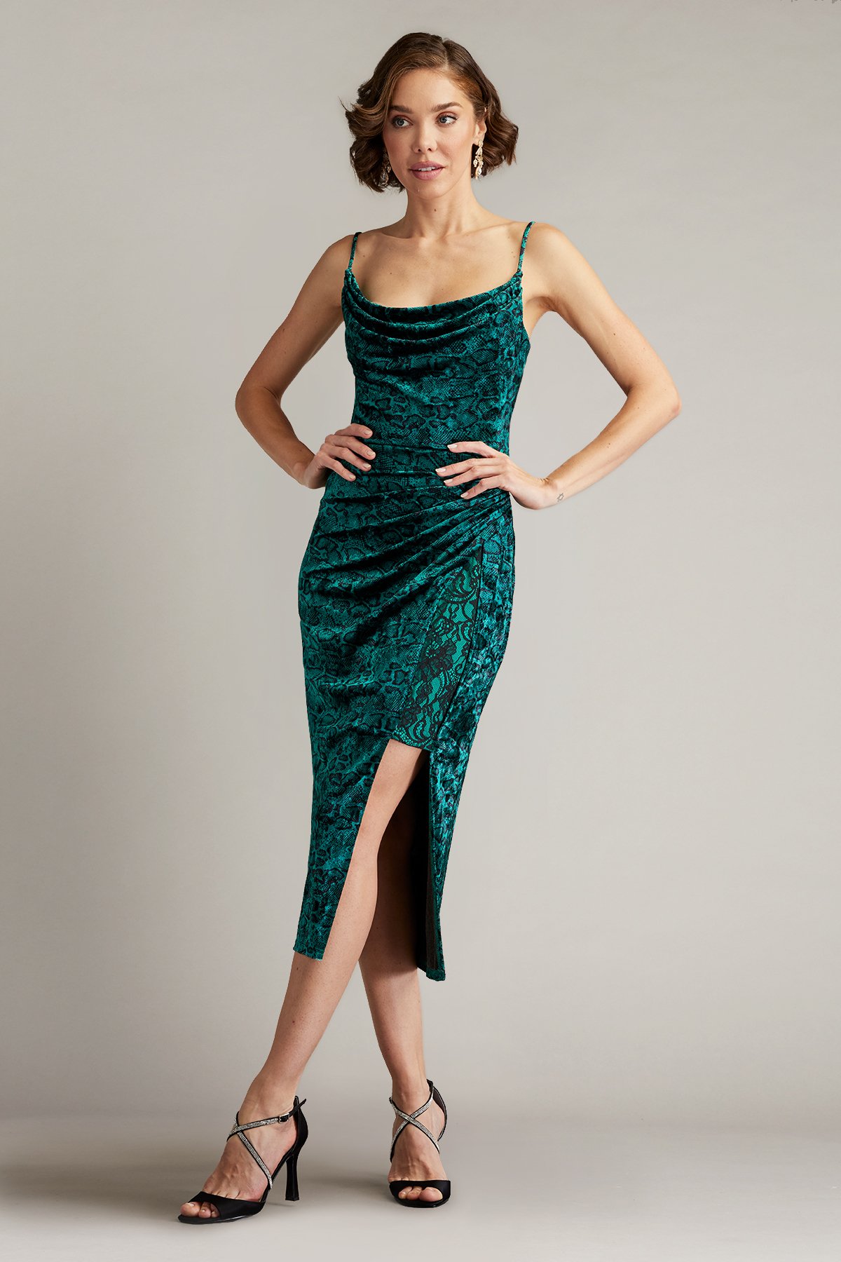 【Tadashi Shoji】Juneau Spaghetti Strap Lace Midi Dress Juneau Spaghetti Strap Lace Midi Dress | Tadashi Shoji Bridal