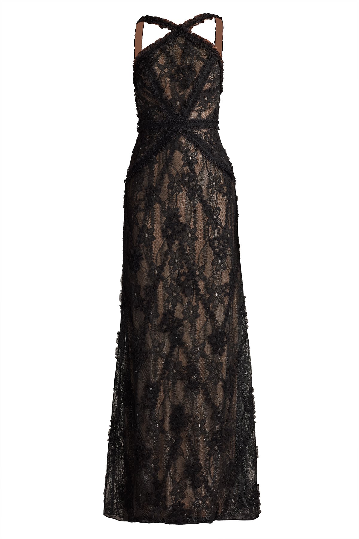 魅力を凝縮【TADASHI SHOJI】Kaiti Embroidered Halter Gown Kaiti-Embroidered-Halter-Gown | Tadashi Shoji
