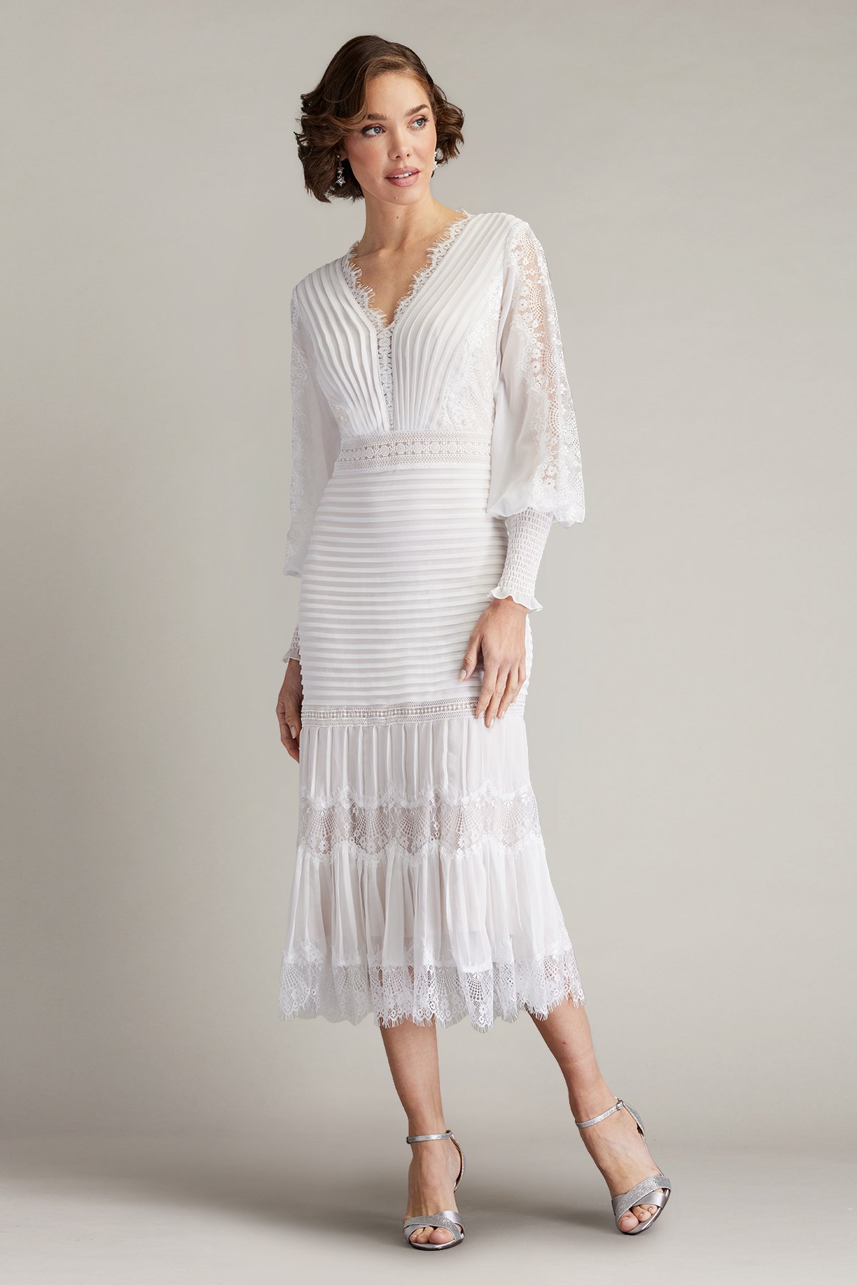 新作 Tadashi shoji パーティードレス Nyssa Bishop Sleeve Nyssa Bishop Sleeve Dress | Tadashi Shoji
