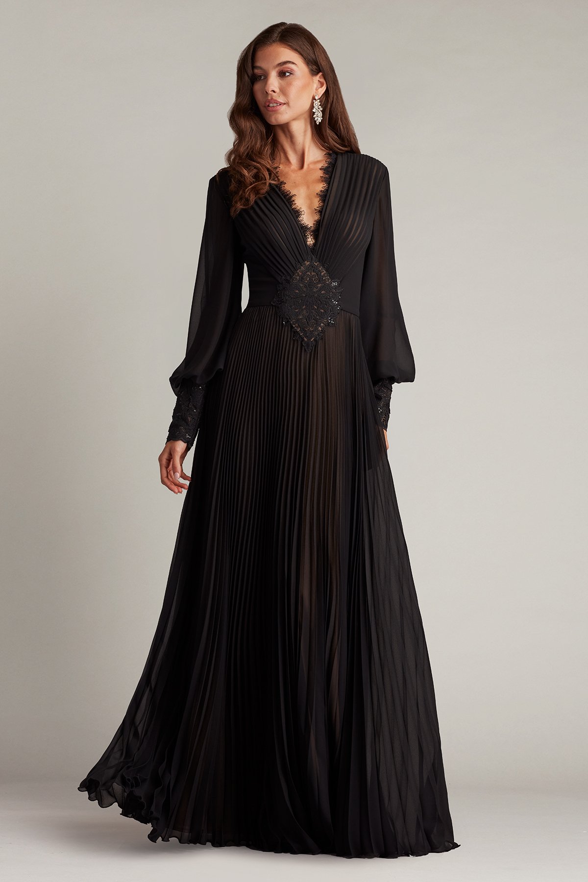 新作Tadashi shoji パーティードレス Fellows Blouson Gown Fellows Blouson Sleeve Gown | Tadashi Shoji