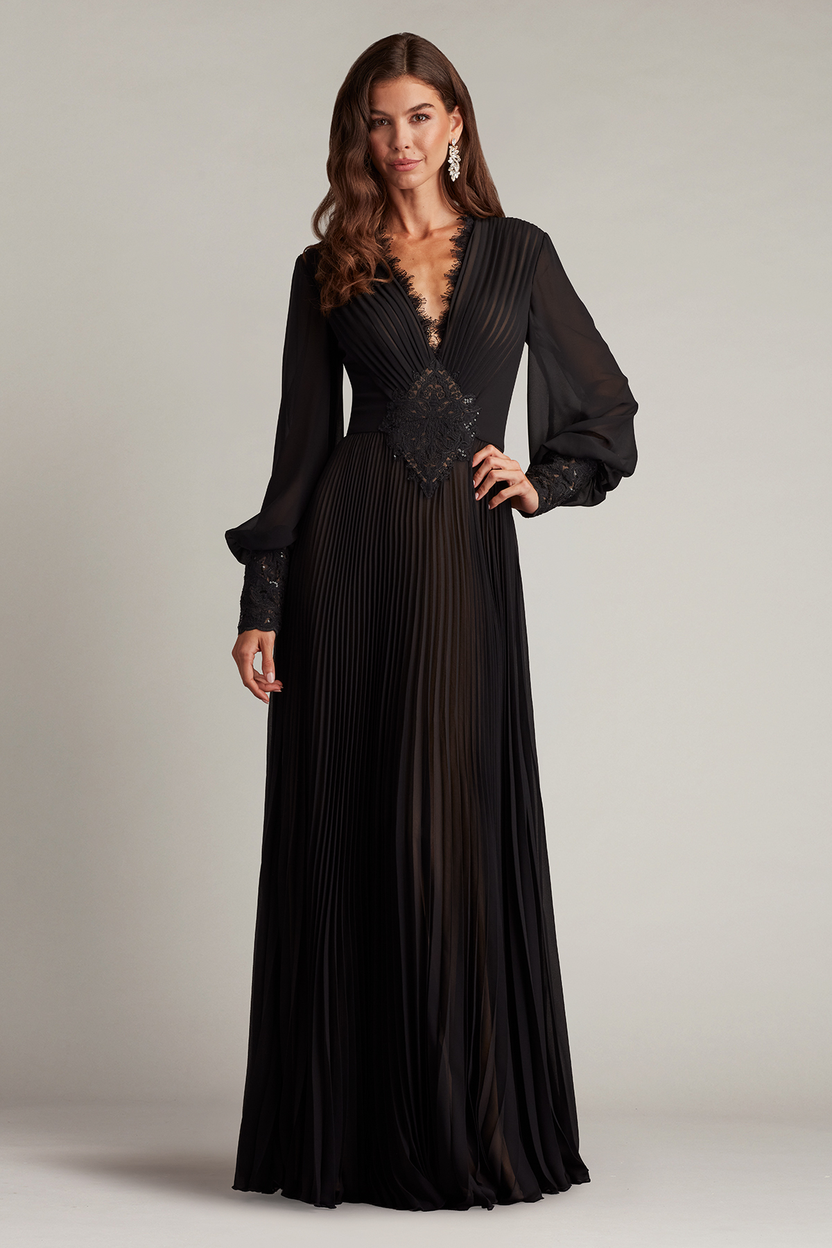 Fellows Blouson Sleeve Gown | Tadashi Shoji