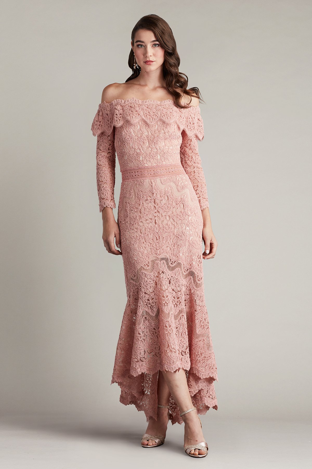Morrow Embroidered Tulle High-Low Dress