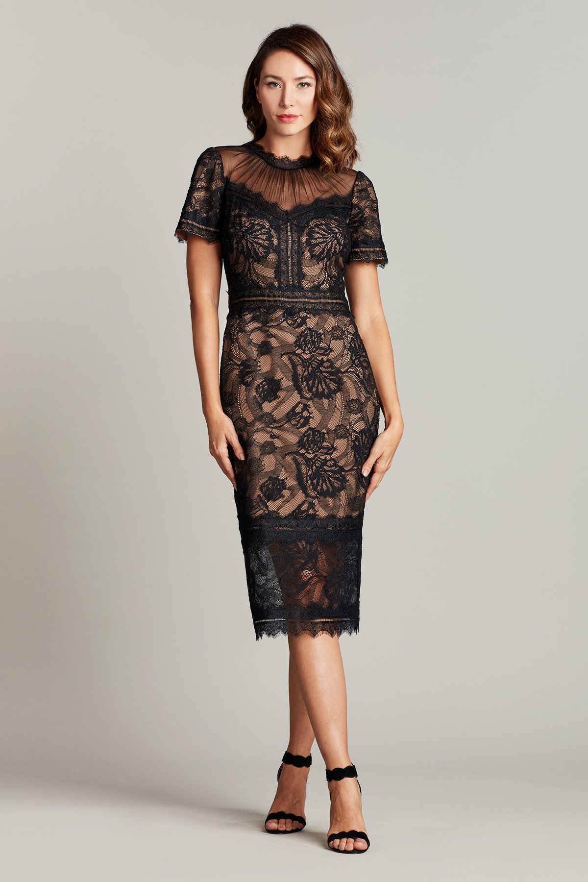 Lace midi dress 2025 tadashi shoji