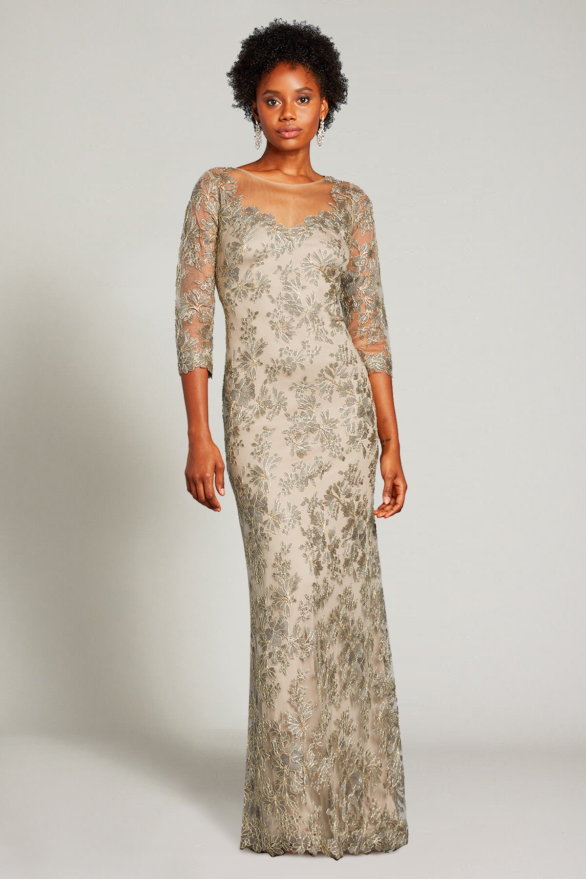 Tometi Embroidered Tulle Gown