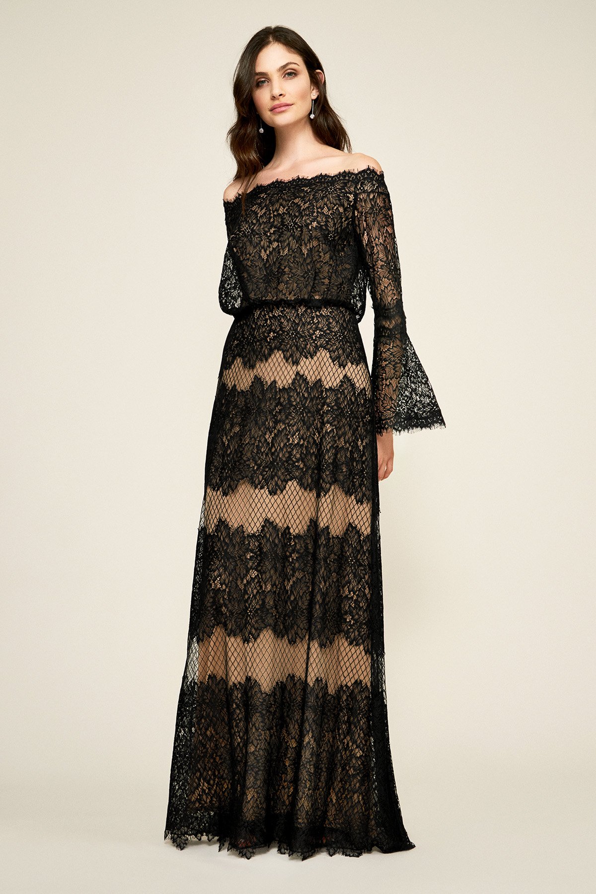 Tadashi Shoji - Arley Off-The-Shoulder Lace Gown