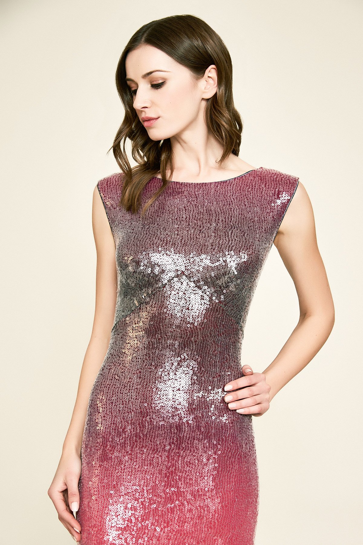 Tadashi Shoji - Satcher Ombre Sequin Gown