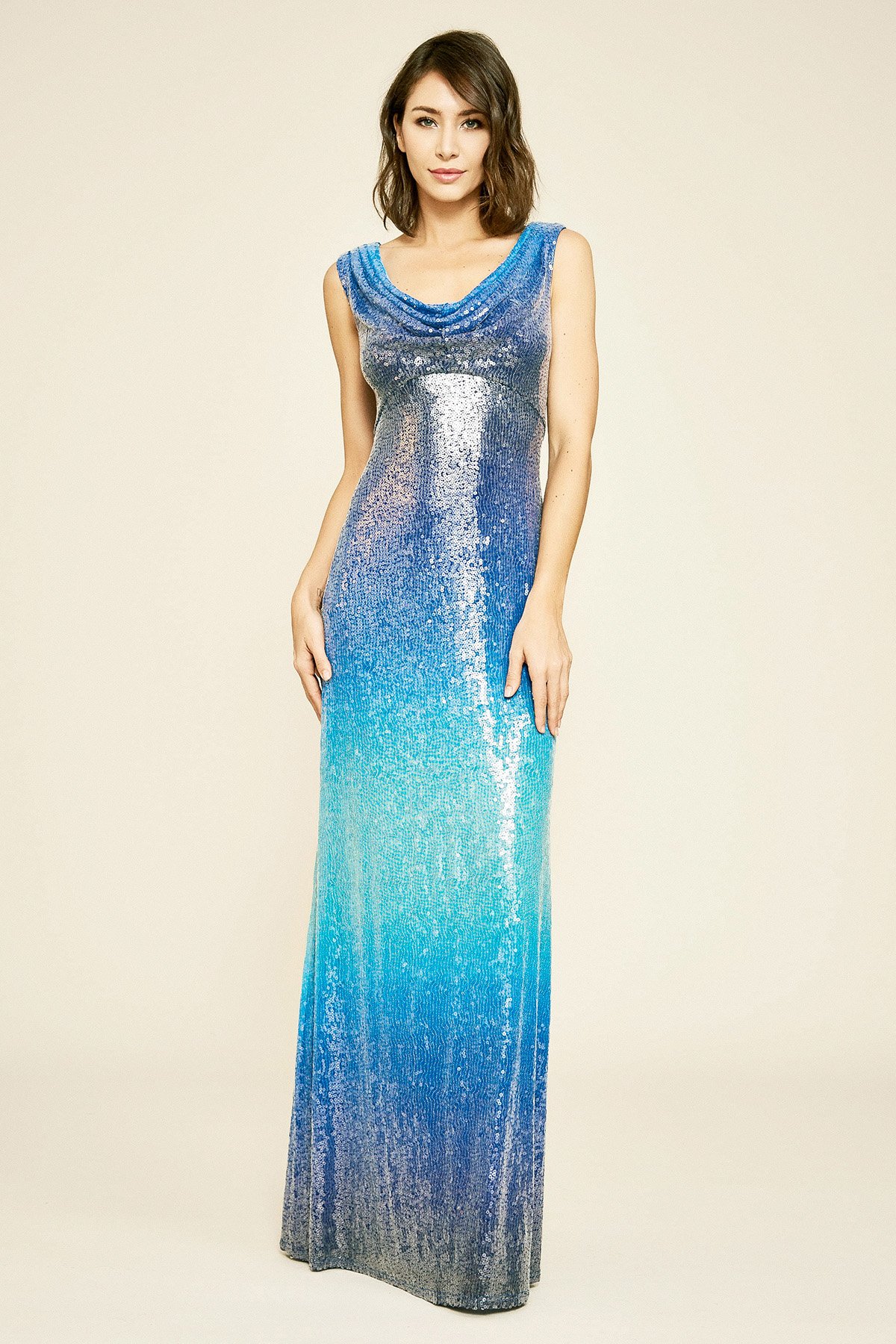 Tadashi shoji ombre best sale gown