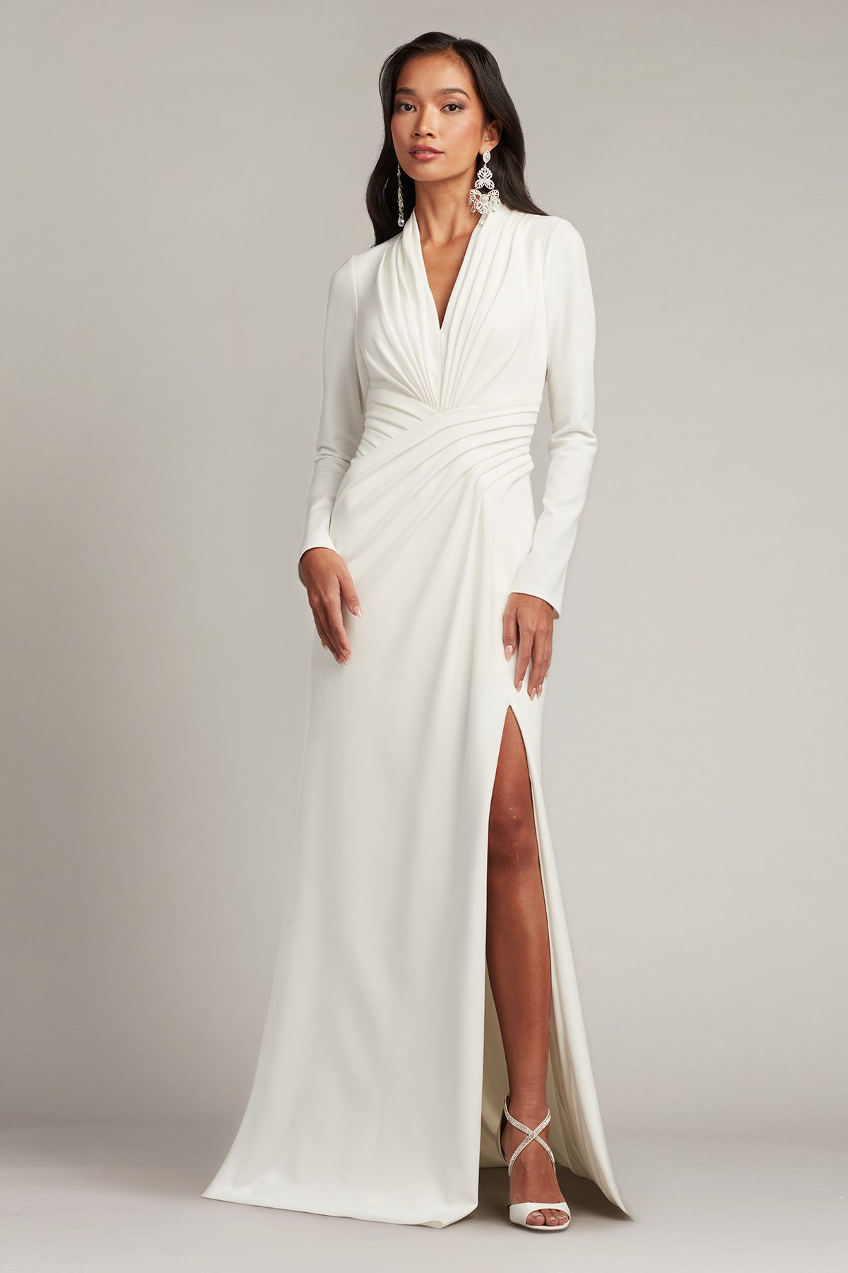 Pullman Draped High Slit Gown